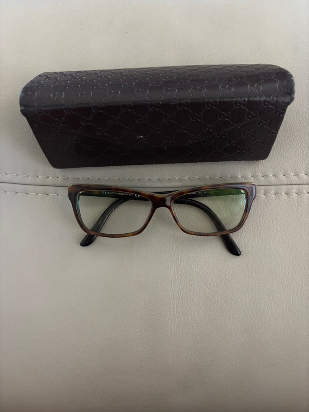 Gucci Women's Eyeglasses GG 3562 LA2 Dark Havana Green Semi Butterfly